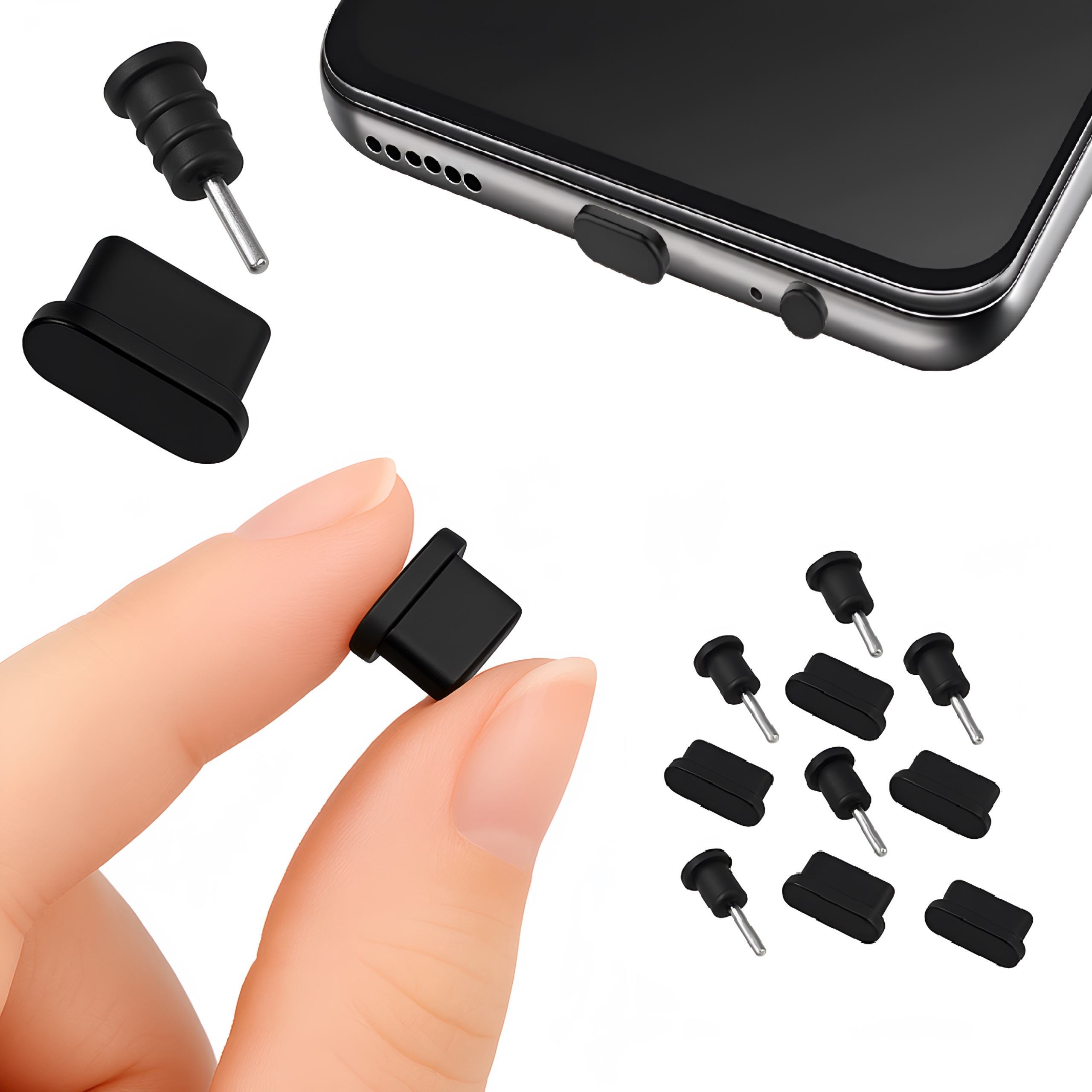 Zaślepka Zatyczka Przeciw Kurzowi USB C / Mini Jack AUX – Ochrona i funkcjonalność w jednym