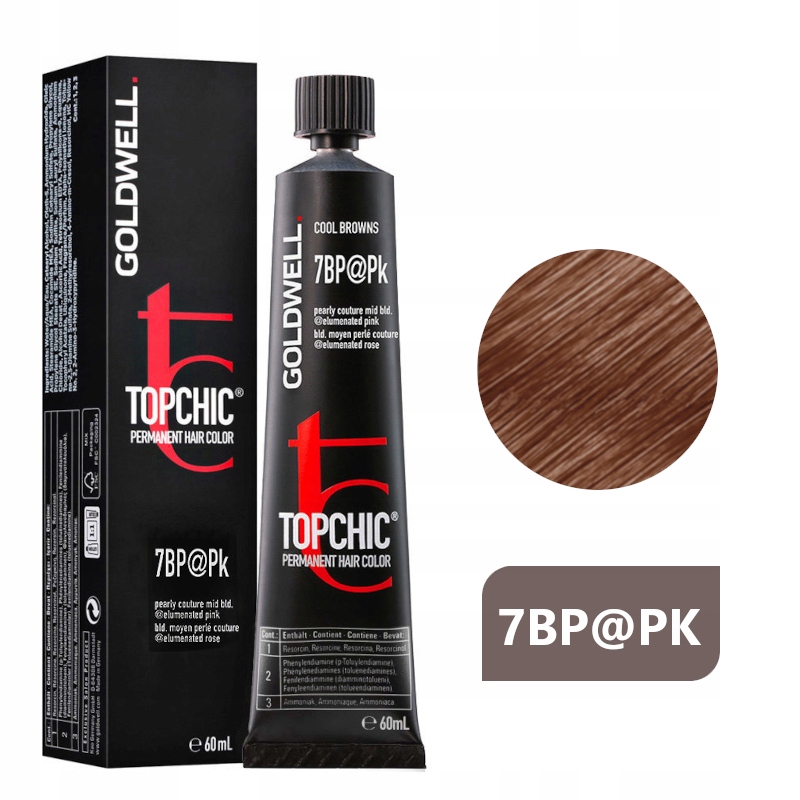 Goldwell TopChic – Profesjonalna farba do włosów 7BP@PK w odcieniu perłowego beżu