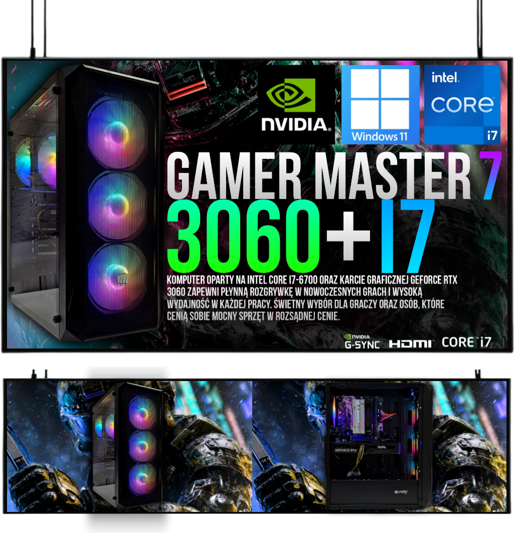 ZESTAW GAMINGOWY I7 32GB RTX 3060 Dual 12GB WIN10