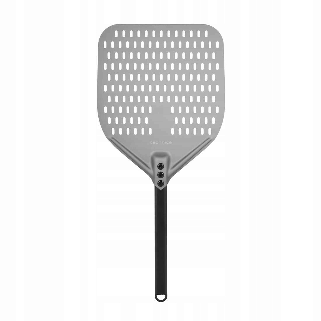 Czarna, perforowana łopata do pizzy z anodowanego aluminium TECHNICA – Idealna do gastronomii