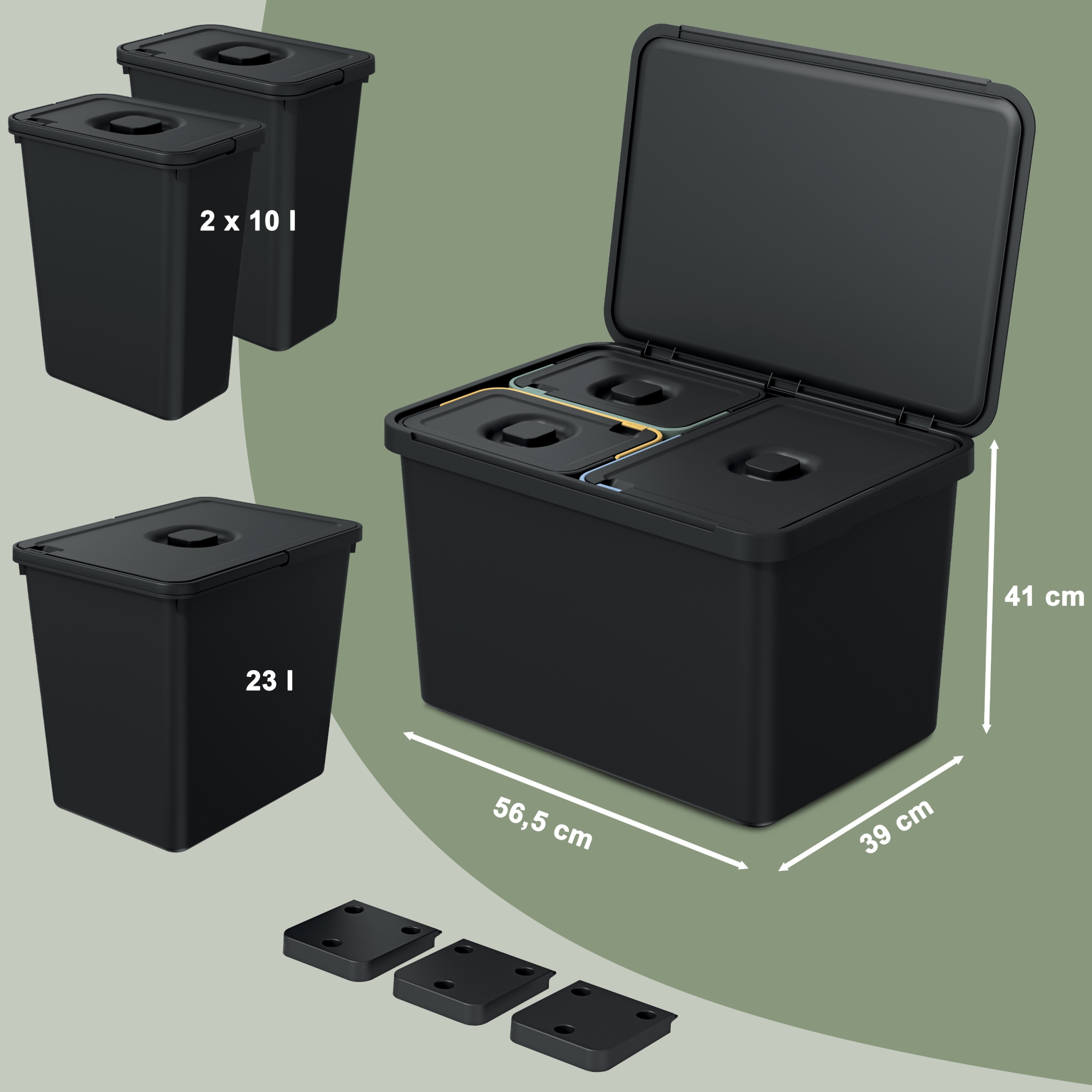 3x Kosz do sortowania na śmieci – Efektywna segregacja odpadów w Twoim domu