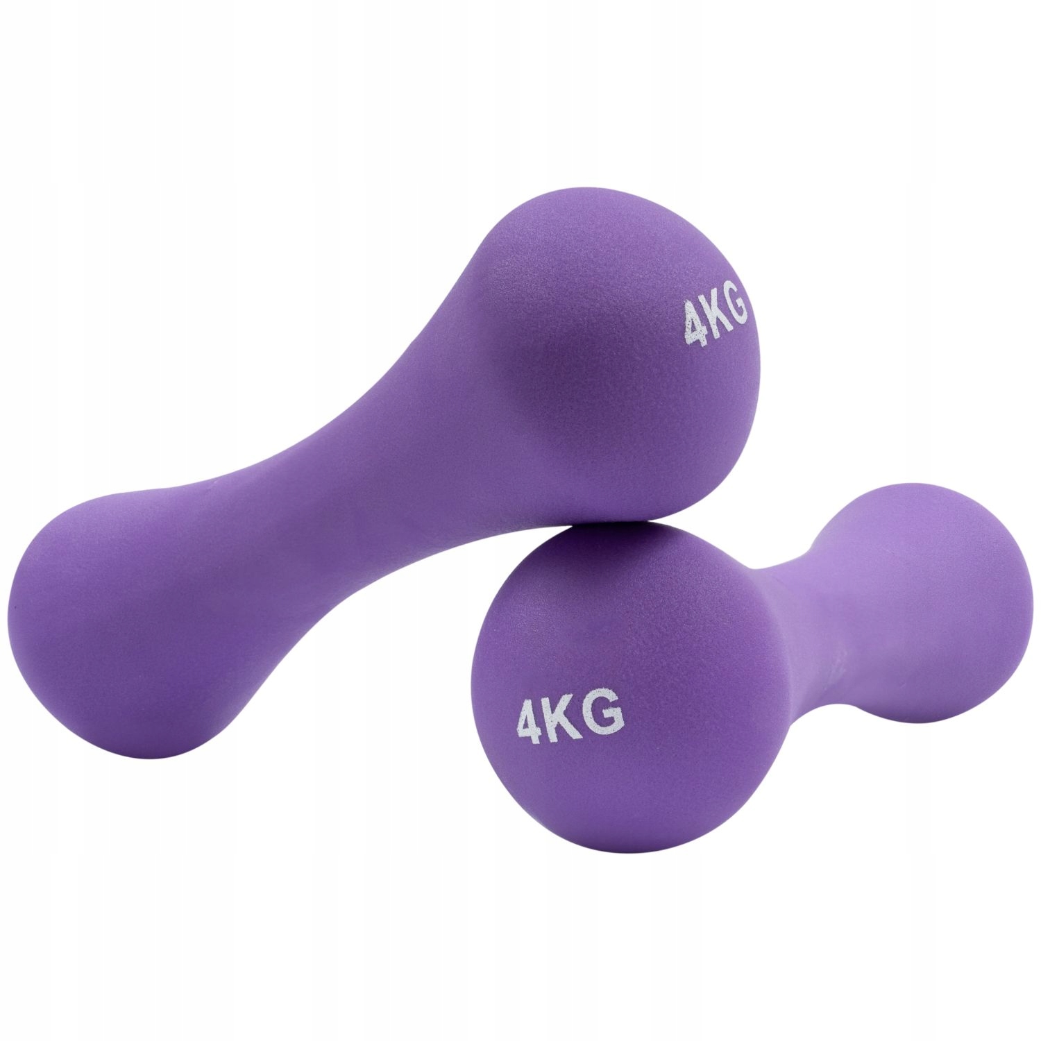 Ciężarki żeliwne pokryte neoprenem 2 x 4 kg – Idealne do treningu w domu