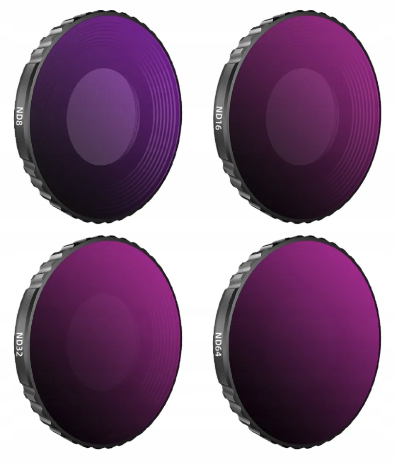 Zestaw 4X Filtr Szary do DJI Osmo Action 4 - ND8 / ND16 / ND32 / ND64 – Doskonałe akcesoria do Twojej kamery