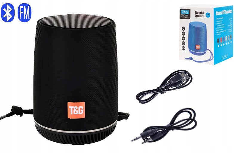 Głośnik T&G GŁOŚNIK BLUETOOTH BEZPRZEWODOWY PRZENOŚNY MOBILNY FM BT USB RADIO CHARGE TG527 – Muzyka wszędzie z Tobą