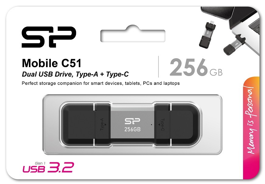 Pendrive Silicon Power Mobile C51 256GB – Wydajny nośnik danych USB 3.2