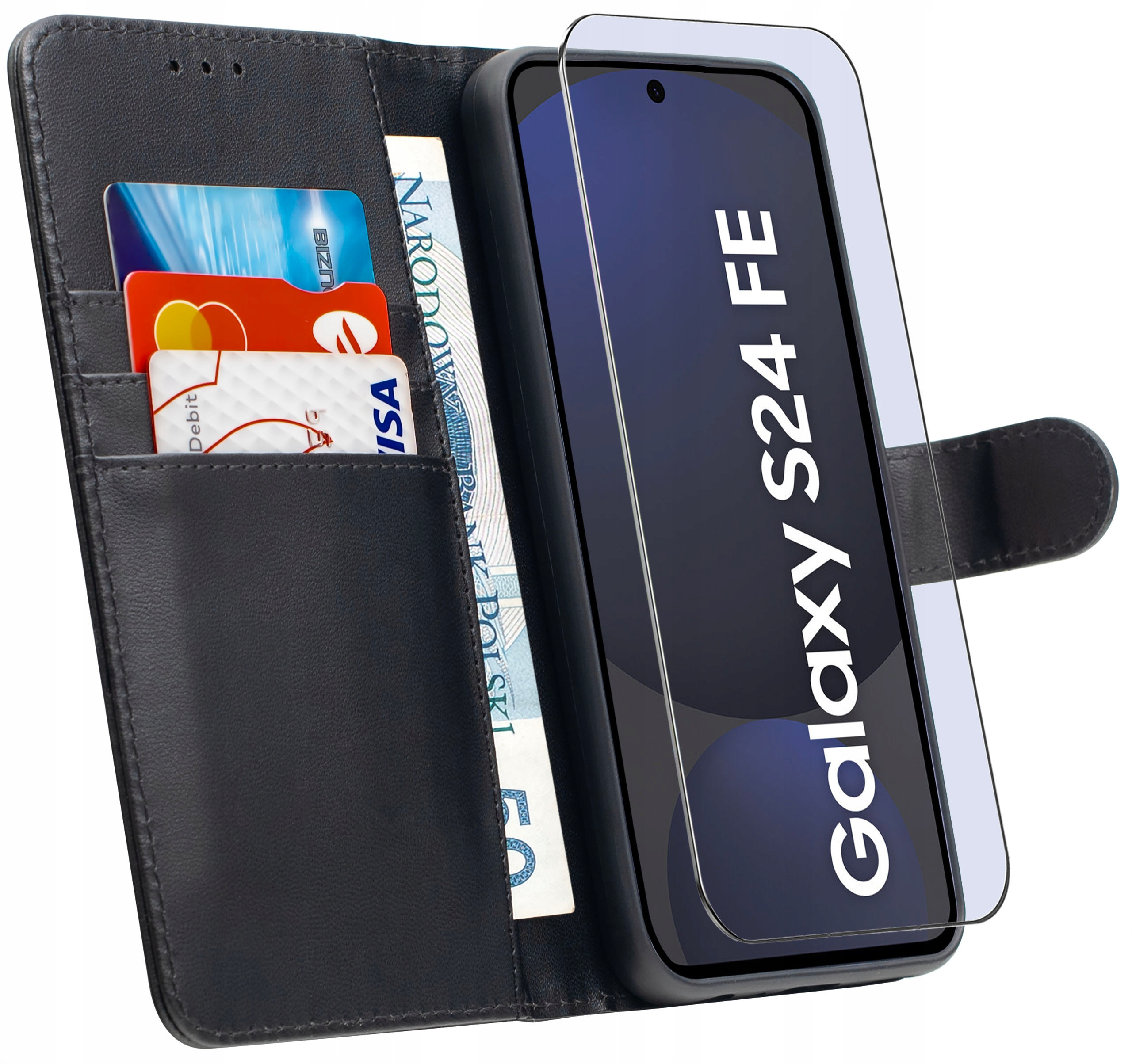 Praktyczne kieszonki na karty i banknoty