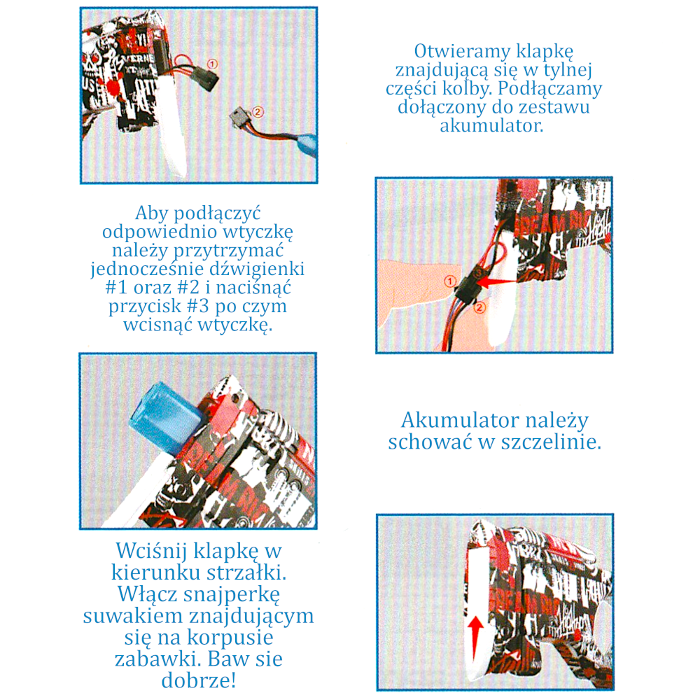 Snajperka AWP AUTOMAT Na Kulki Żelowe Wodne Orbeez Karabin Elektryczny CS2 TOMDORIX