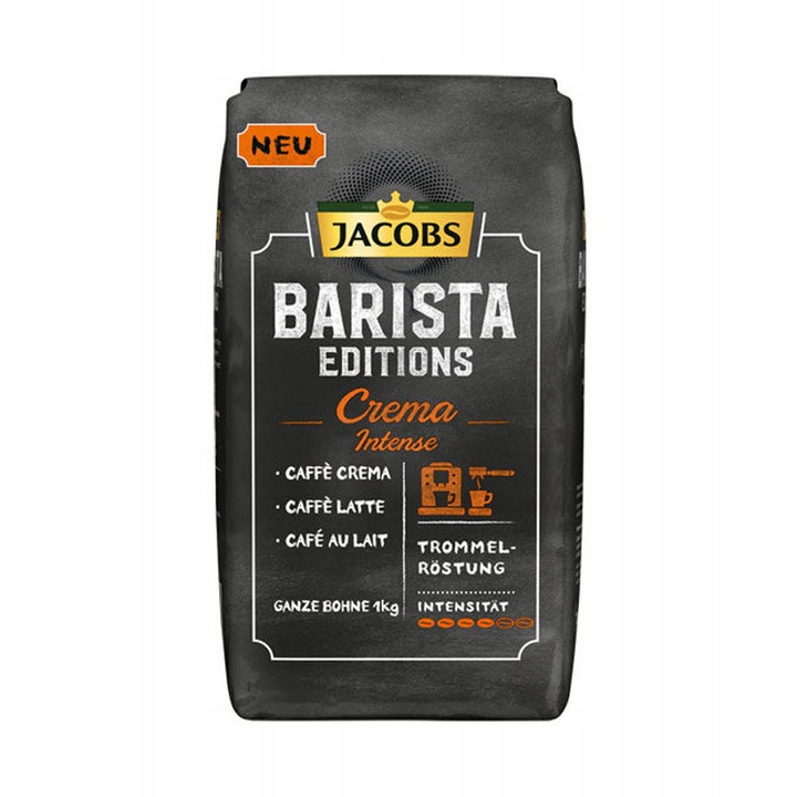 Kawa ziarnista Jacobs Barista Crema Intense 1 kg – Intensywność smaku w każdej filiżance