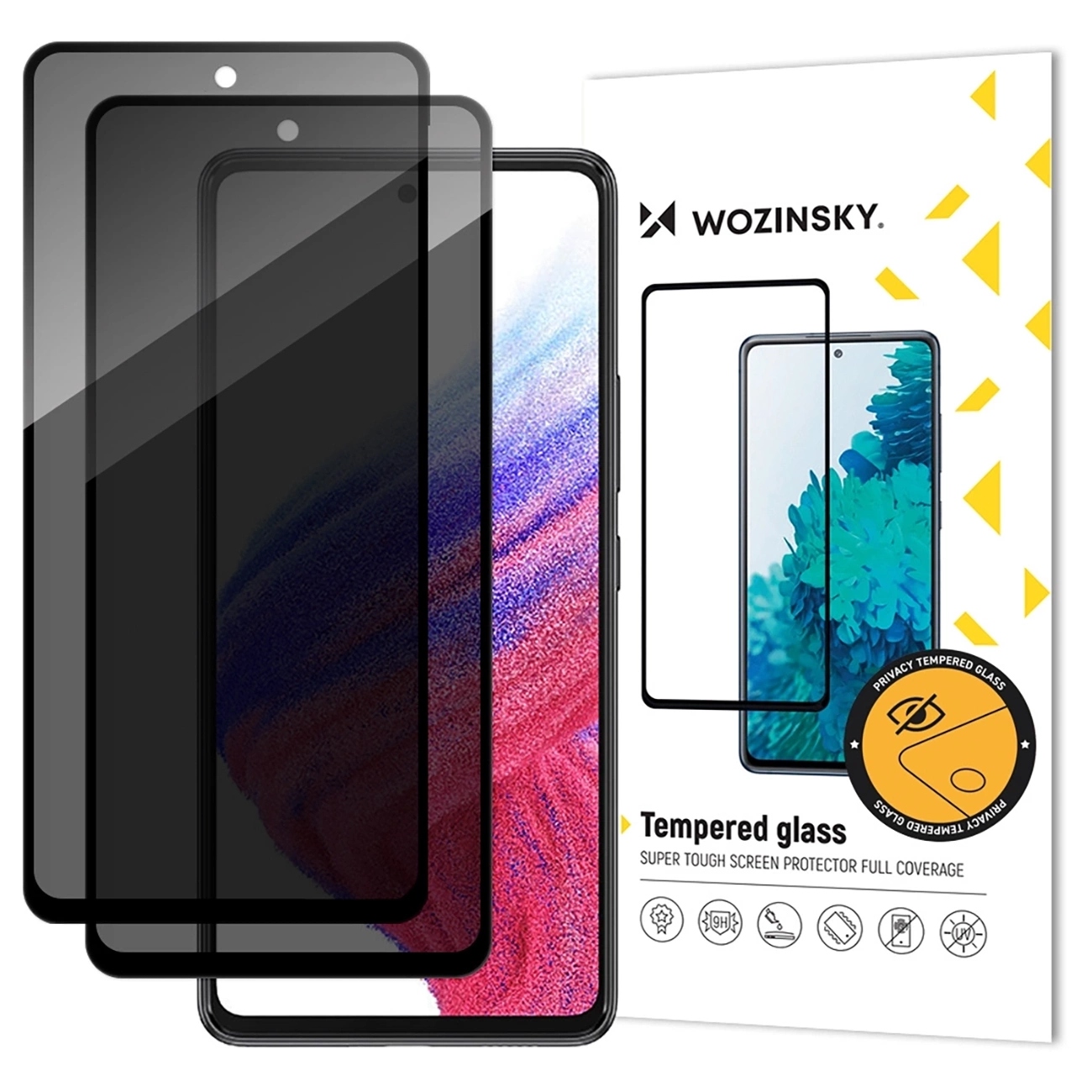 Szkło hartowane Wozinsky Privacy Glass prywatyzujące na Xiaomi Redmi Note 14S, 2-pak – Ochrona i prywatność w jednym