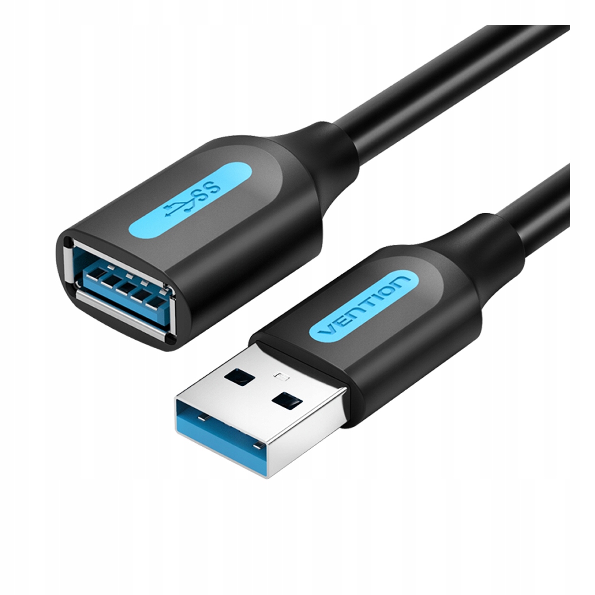 Kabel USB-A - USB-A 2 m Czarny (CBHBH) – Szybka i wygodna transmisja danych
