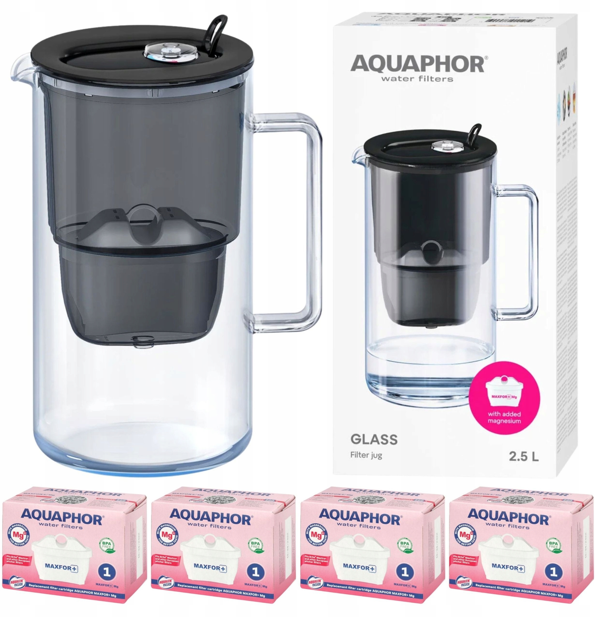 Szklany dzbanek filtrujący Aquaphor Glass* 2,5l – rozwiązanie dla wody