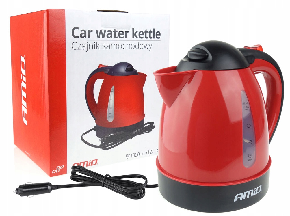 Czajnik samochodowy AMiO 12V 1000 ml – Idealny towarzysz w podróży