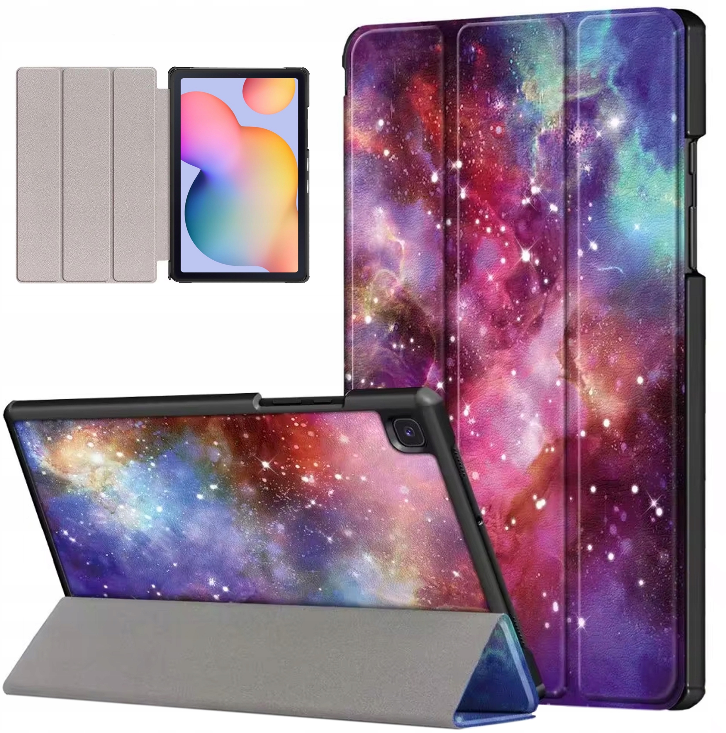 Etui Graficzne pokrowiec futerał z klapką do Galaxy Tab S6 Lite 10,4