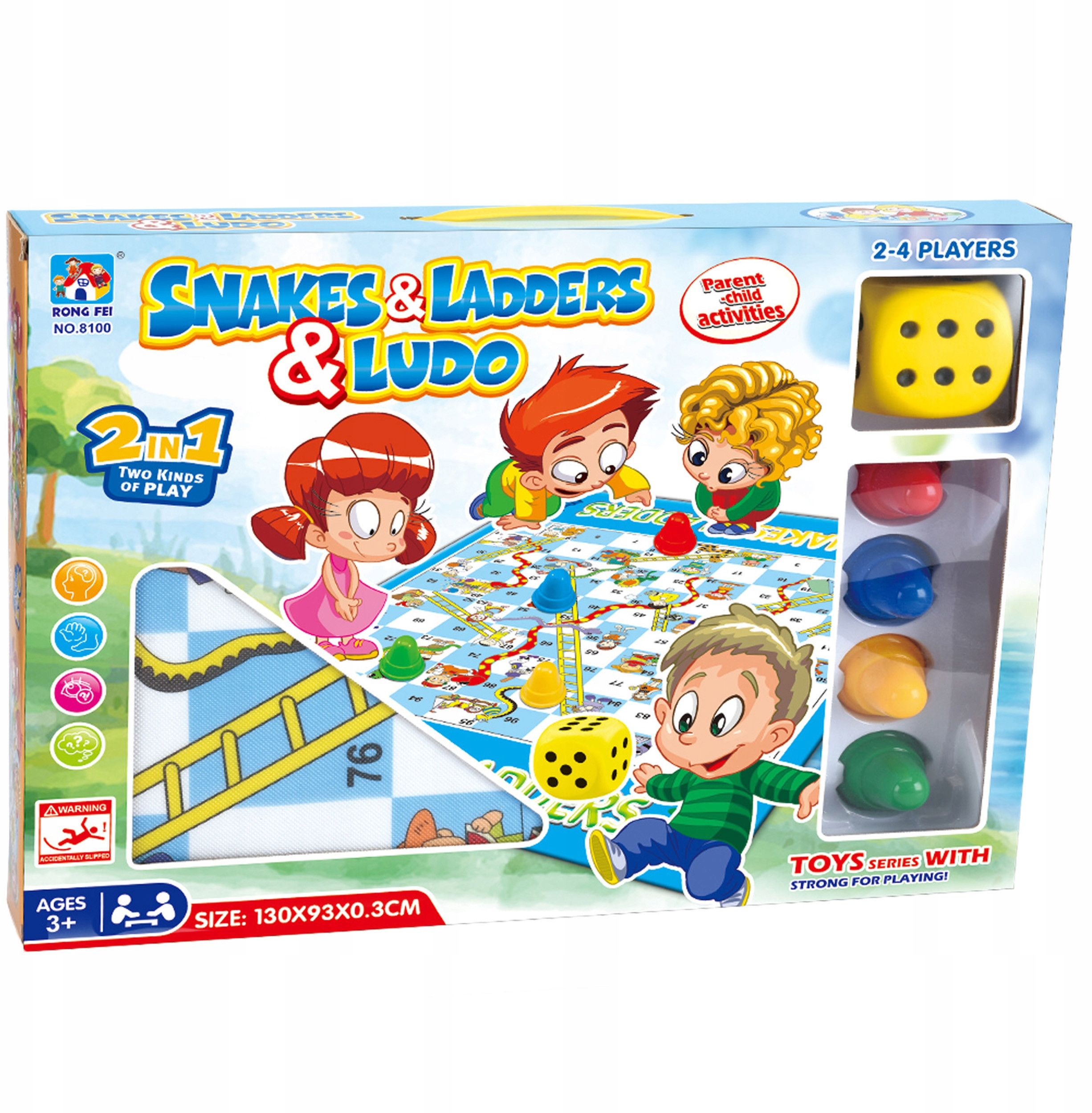 Duża, dwustronna mata o wymiarach 129 x 94 cm