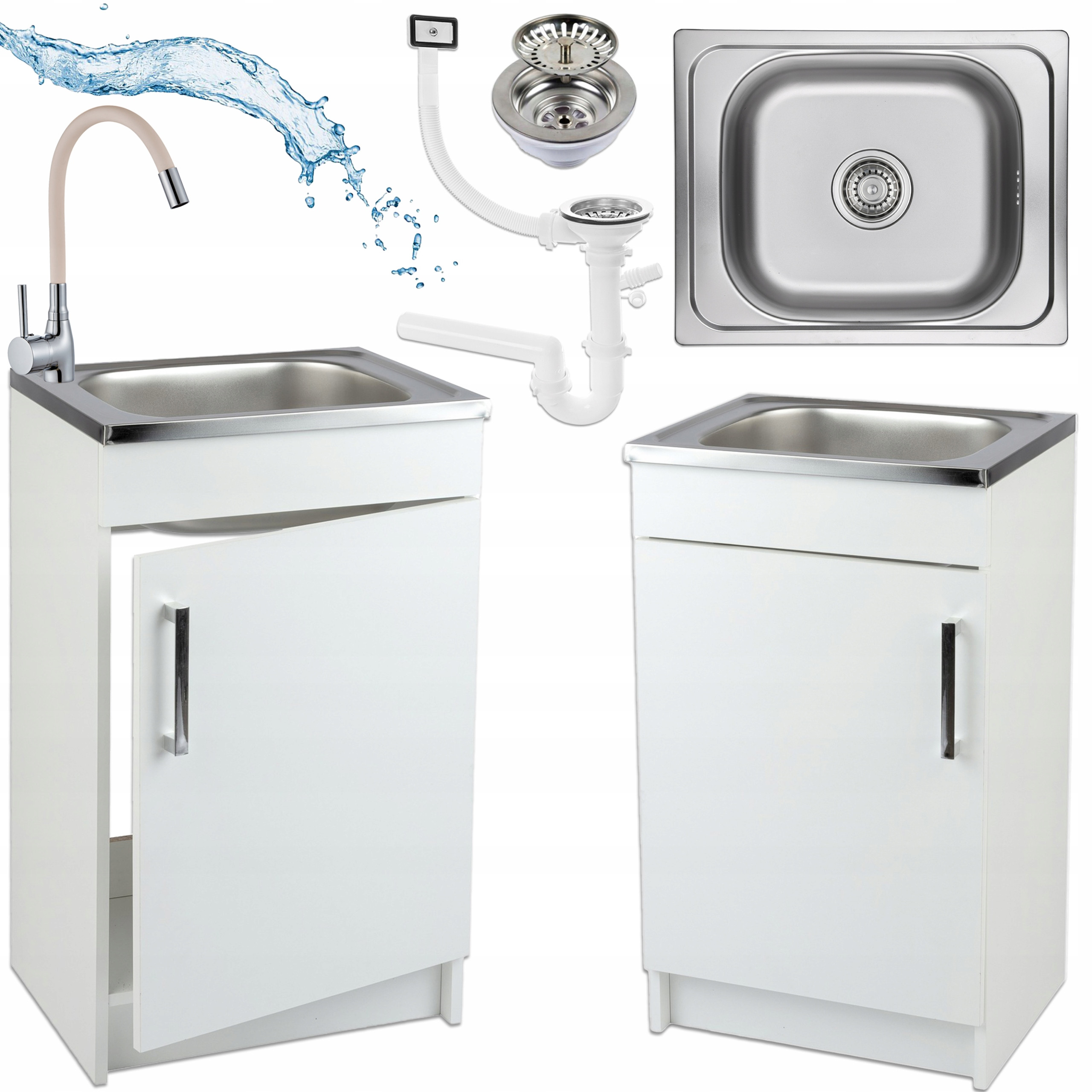 Stojąca Biała Szafka Kuchenna pod Zlew – Funkcjonalność i elastyczność w aranżacji