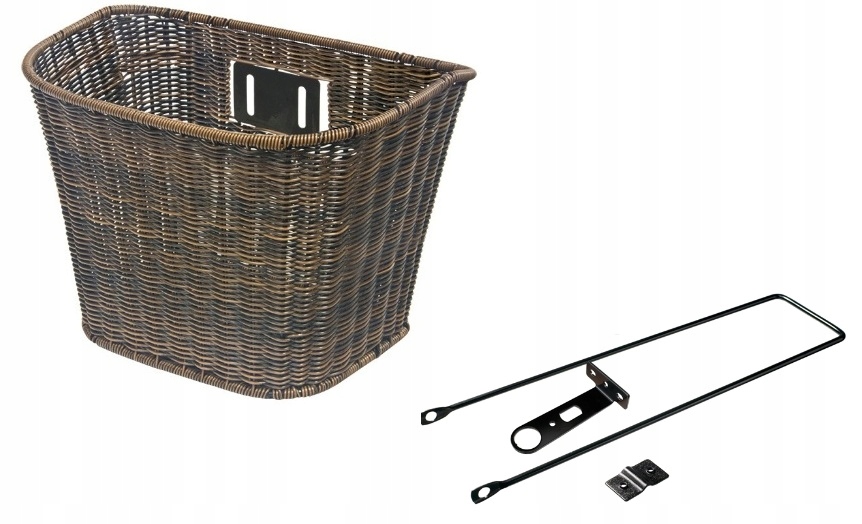 Praktyczny przedni koszyk rowerowy Kellys Rattan