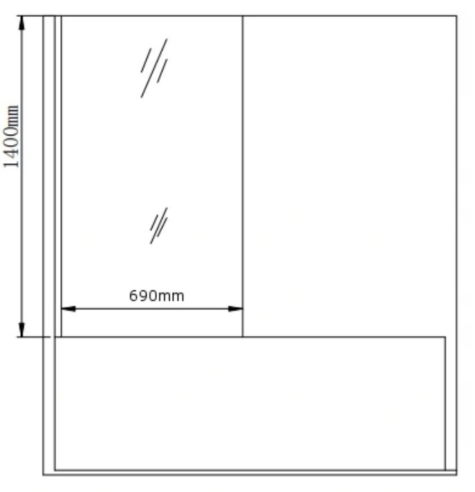 Parawan nawannowy Mexen Alex 1-skrzydłowy 70 x 140 cm – Elegancja i funkcjonalność w Twojej łazience