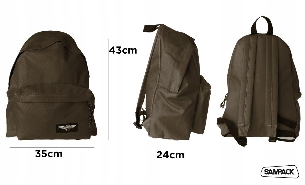 Wymiary i waga plecaka