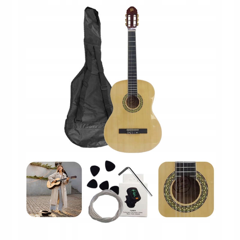 Gitara klasyczna naturalna 39' Golden Guitar – Idealny wybór dla każdego muzyka