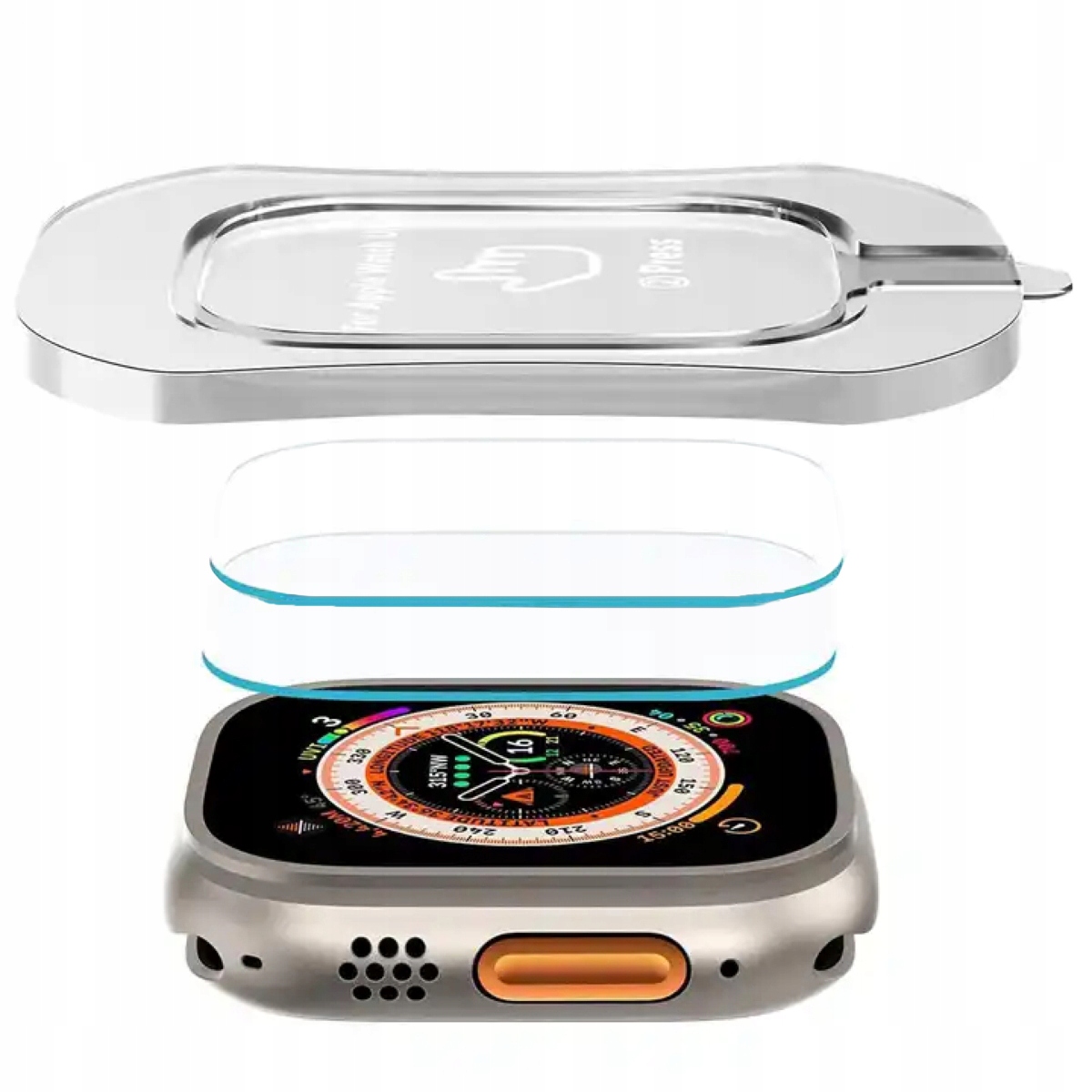 Szkło hartowane Supero 2in1 Glass With Mount do Apple Watch Ultra – Doskonała ochrona dla Twojego zegarka