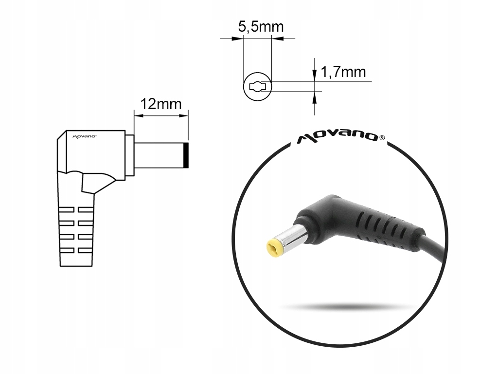 Wtyk 5.5 x 1.7 mm – Standardowe połączenie dla łatwego użytkowania