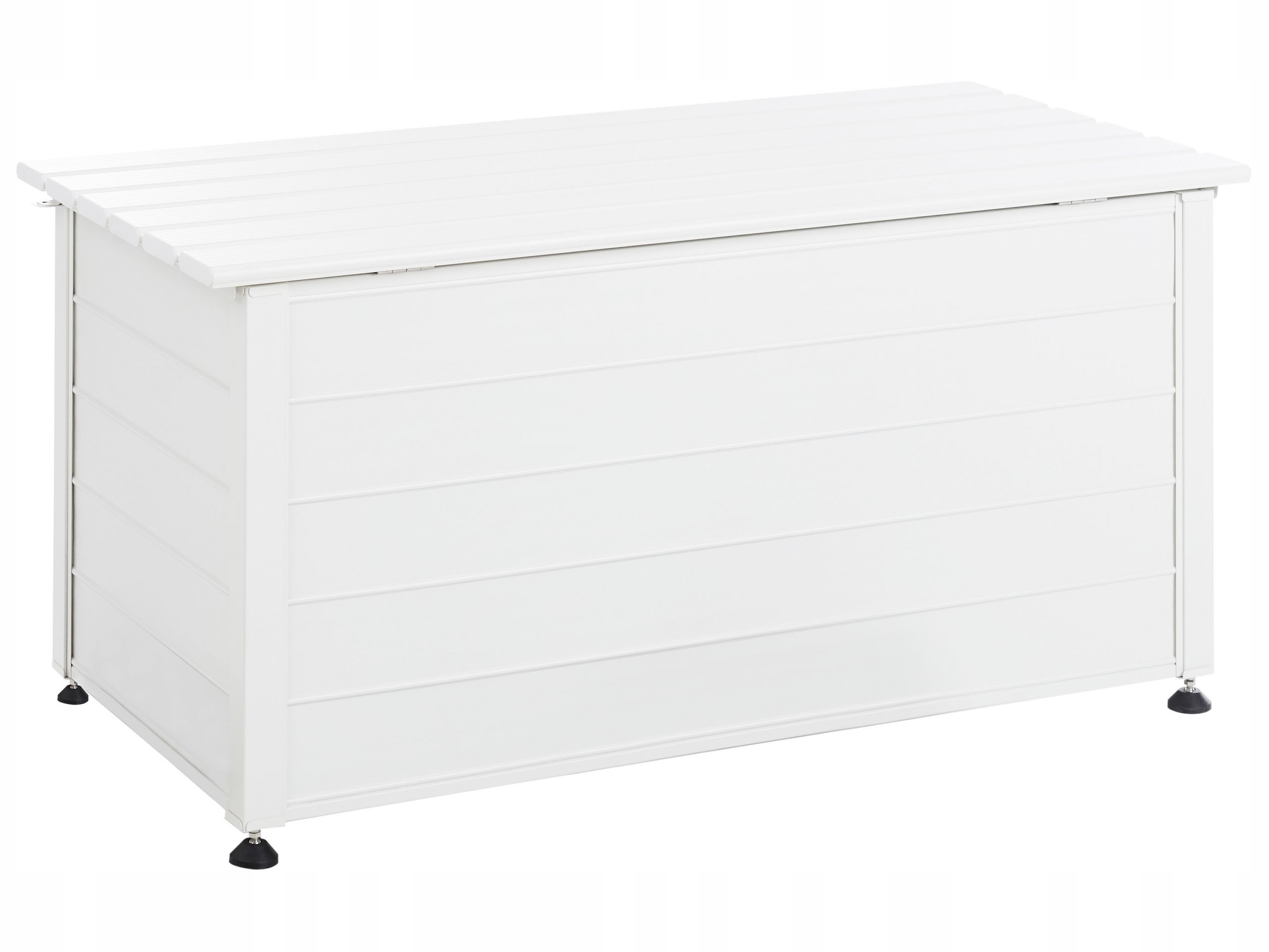 Skrzynia ogrodowa CAMPALTO Metal 123 cm 60 cm Biały Lumarko – Idealne rozwiązanie do przechowywania