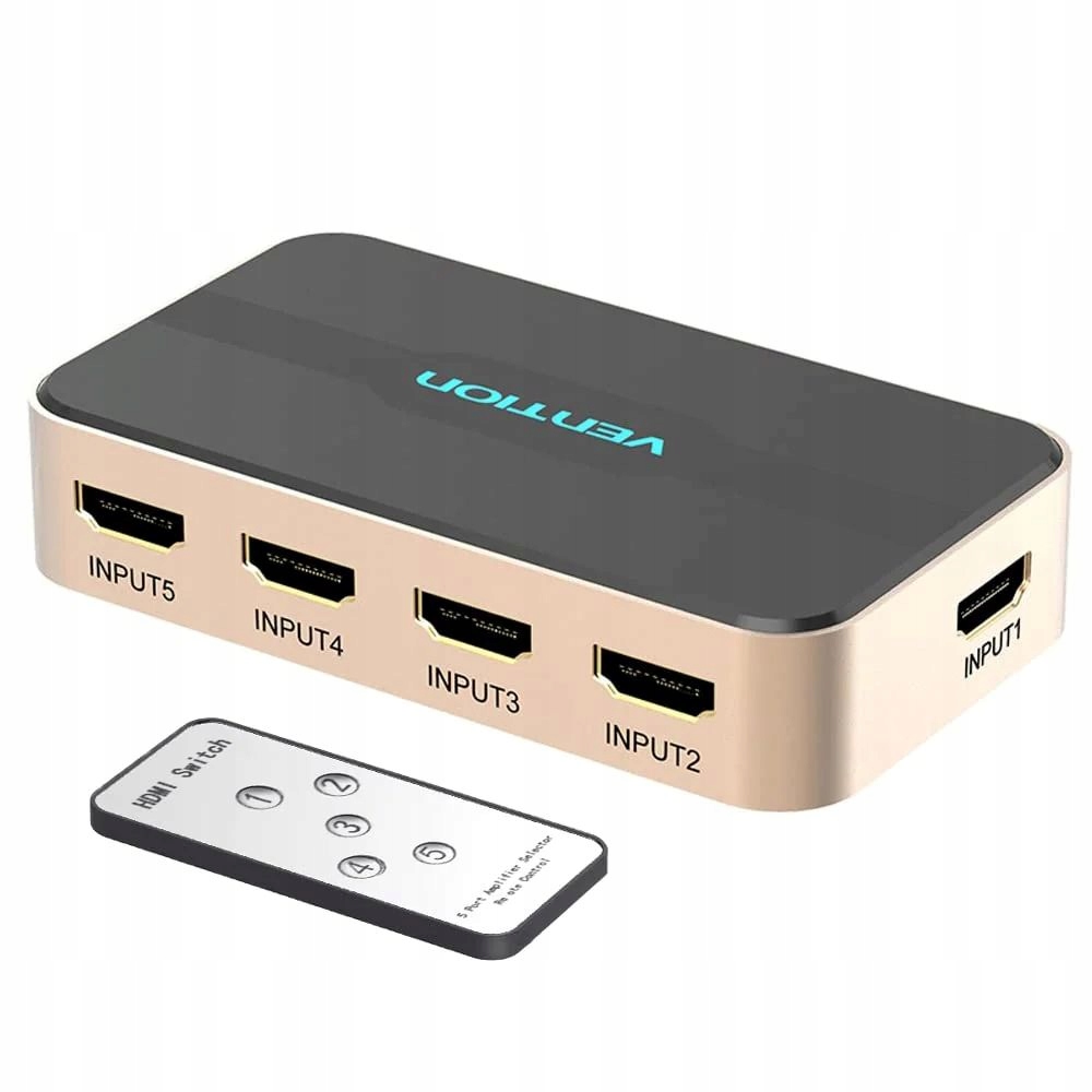 Przełącznik HDMI Switcher Vention 5 In 1 Out – Idealne rozwiązanie do zarządzania urządzeniami HDMI