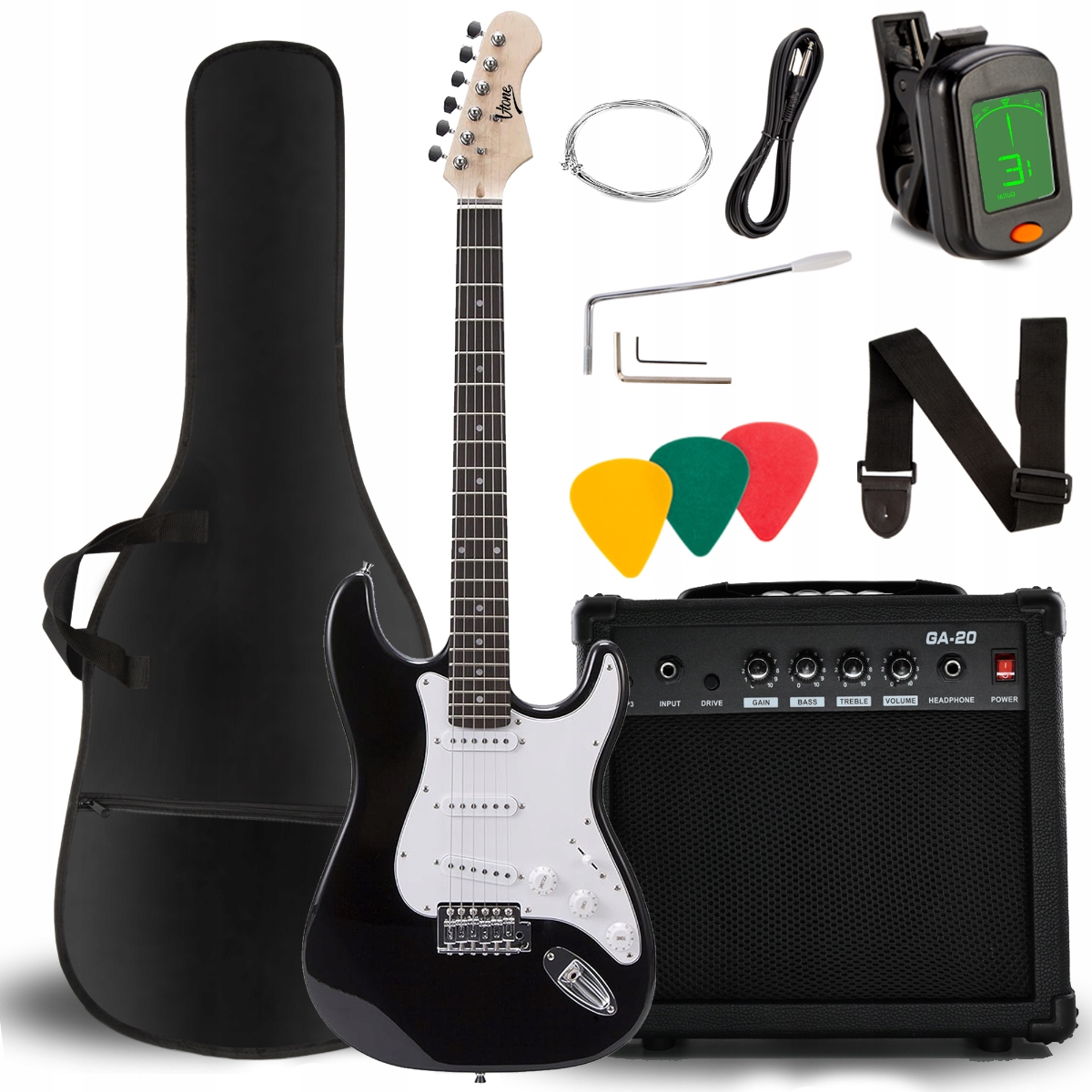 Kompletny zestaw dla początkujących gitarzystów