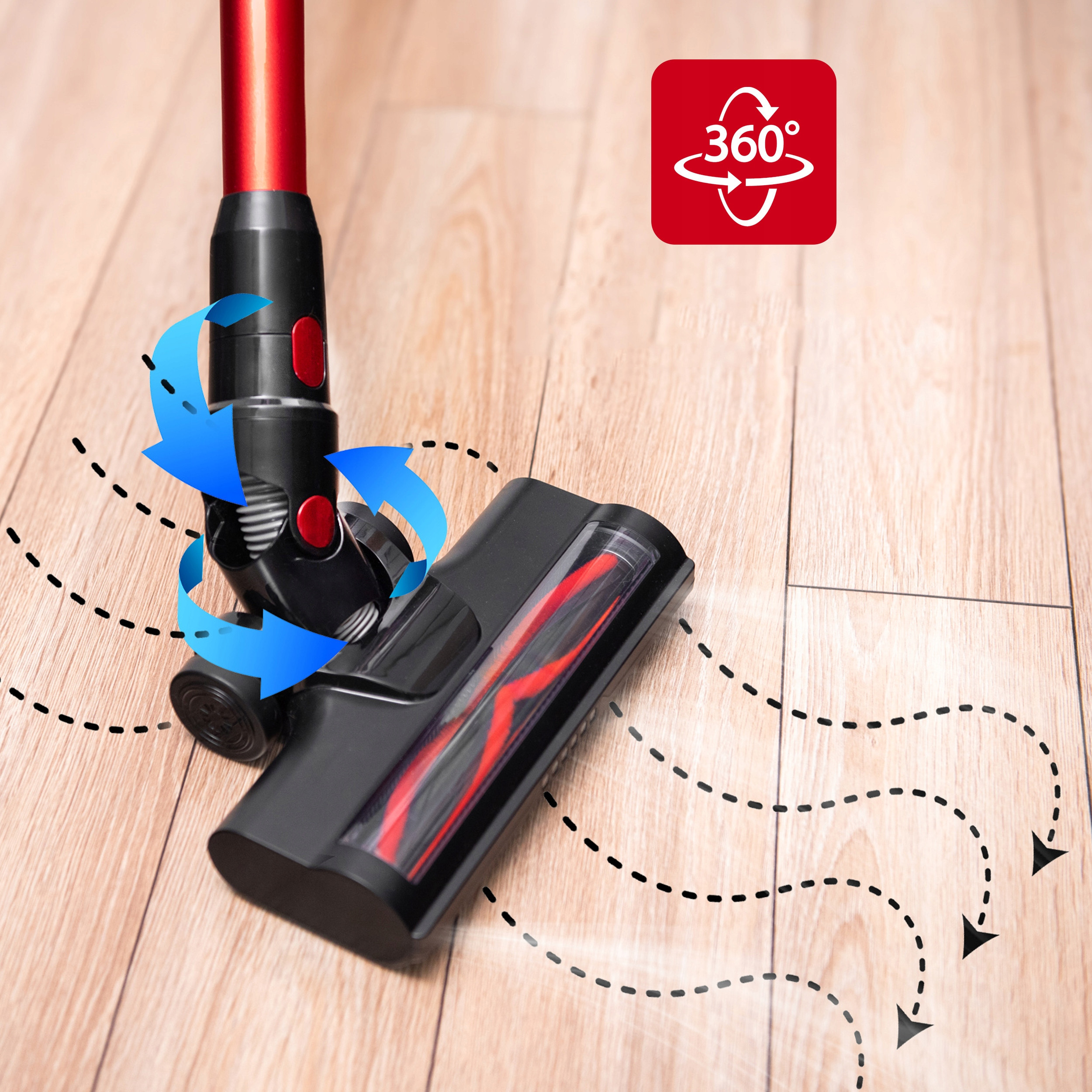 ODKURZACZ PIONOWY BEZPRZEWODOWY RĘCZNY BEZWORKOWY ELEKTROSZCZOTKA LED 450W Stan opakowania oryginalne