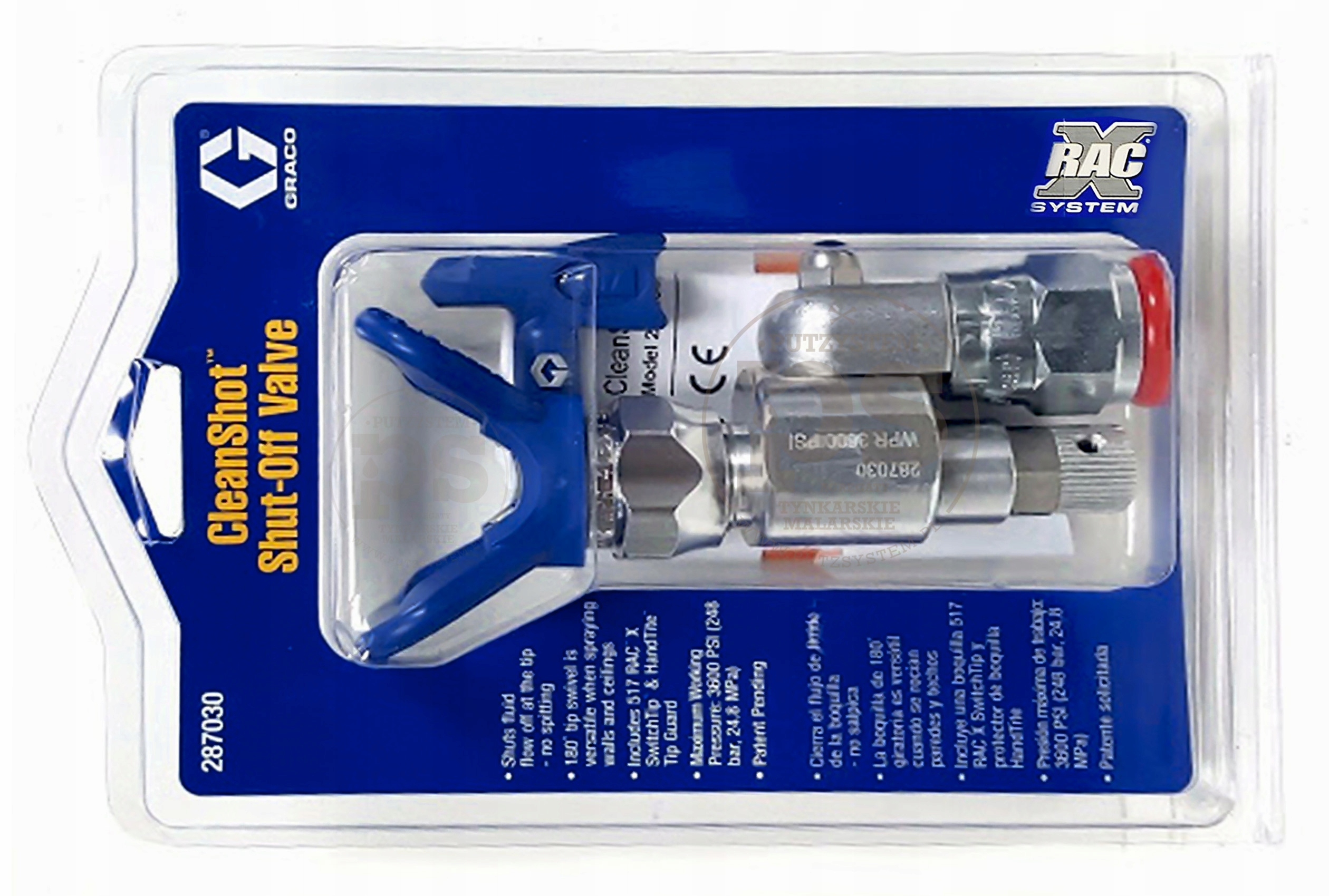 Graco CleanShot Zawór Odcinający z Głowicą i Dyszą – Idealne Narzędzie do Malowania