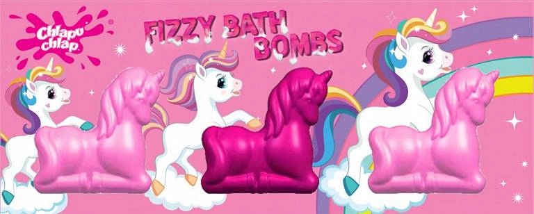 Chlapu Chlap Musujące unicorny 3x70g – Kolorowa zabawa w kąpieli