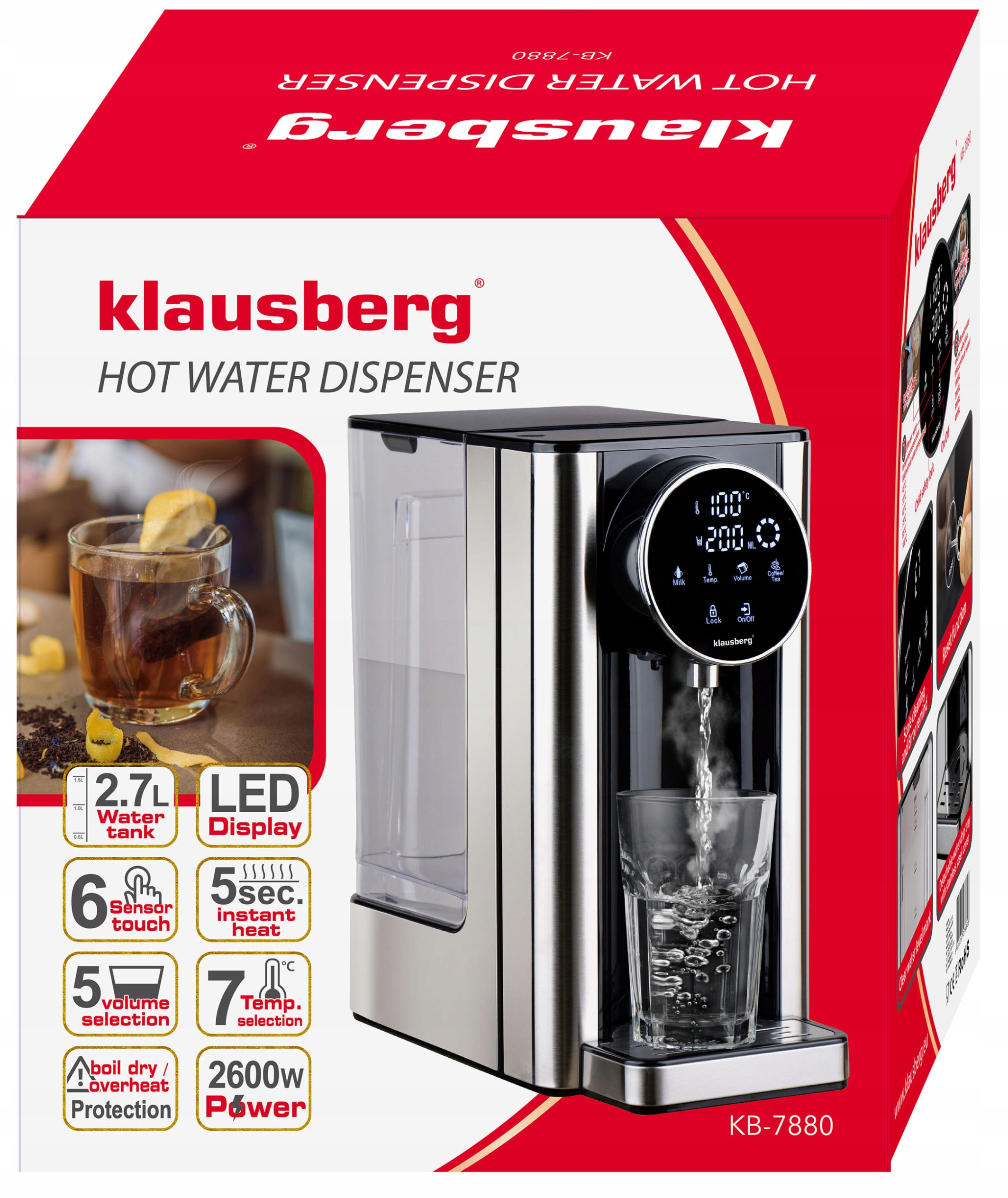 Regulacja temperatury w 7 poziomach – Idealne do herbaty i kawy