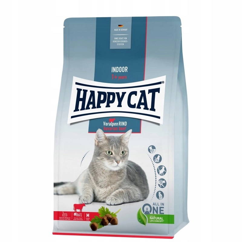 Happy Cat Indoor Bavarian Beef – Doskonała karma dla kotów domowych