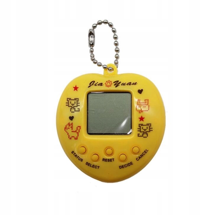 KIK Zabawka Tamagotchi elektroniczna gra 49w1 żółte – Wirtualne zwierzątko w Twojej kieszeni