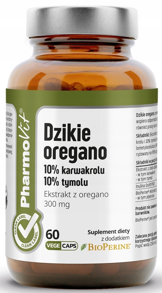 Składniki aktywne: Karwakrol i tymol w każdej kapsułce