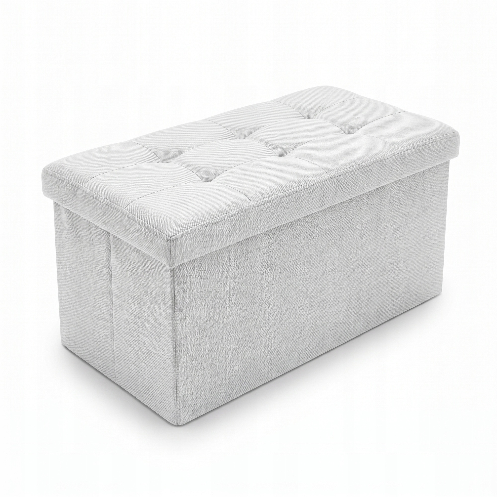Pufa ze schowkiem prostokątna składana 76 x 38 x 38 cm – Idealne rozwiązanie do Twojego wnętrza