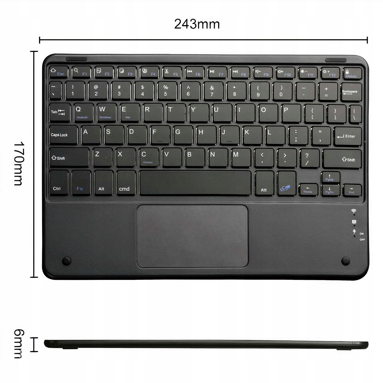 Klawiatura Alogy Bezprzewodowa z touchpadem Bluetooth – Wygodne rozwiązanie do PC, TV i tabletów