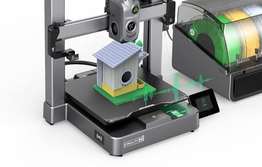 Creality Hi Combo – nowoczesna drukarka 3D z obsługą wielu kolorów - Dokładne poziomowanie i pierwsza warstwa