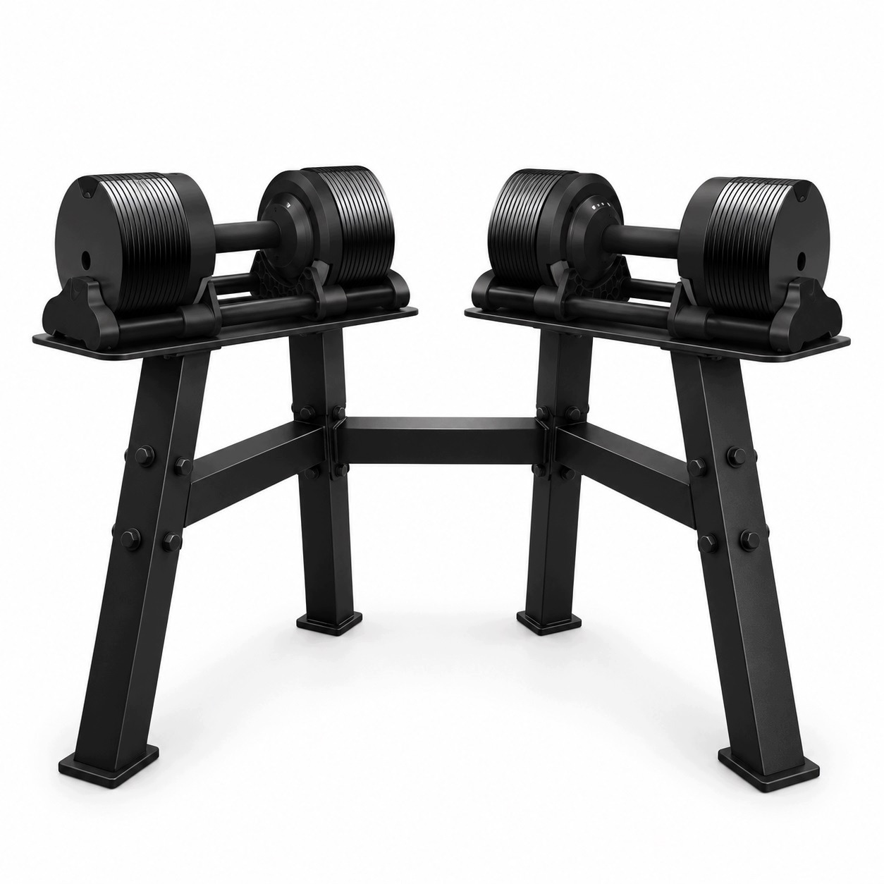 Zestaw hantli regulowanych 2x32 kg ze stojakiem UNDERFIT – Idealny wybór do domowego treningu