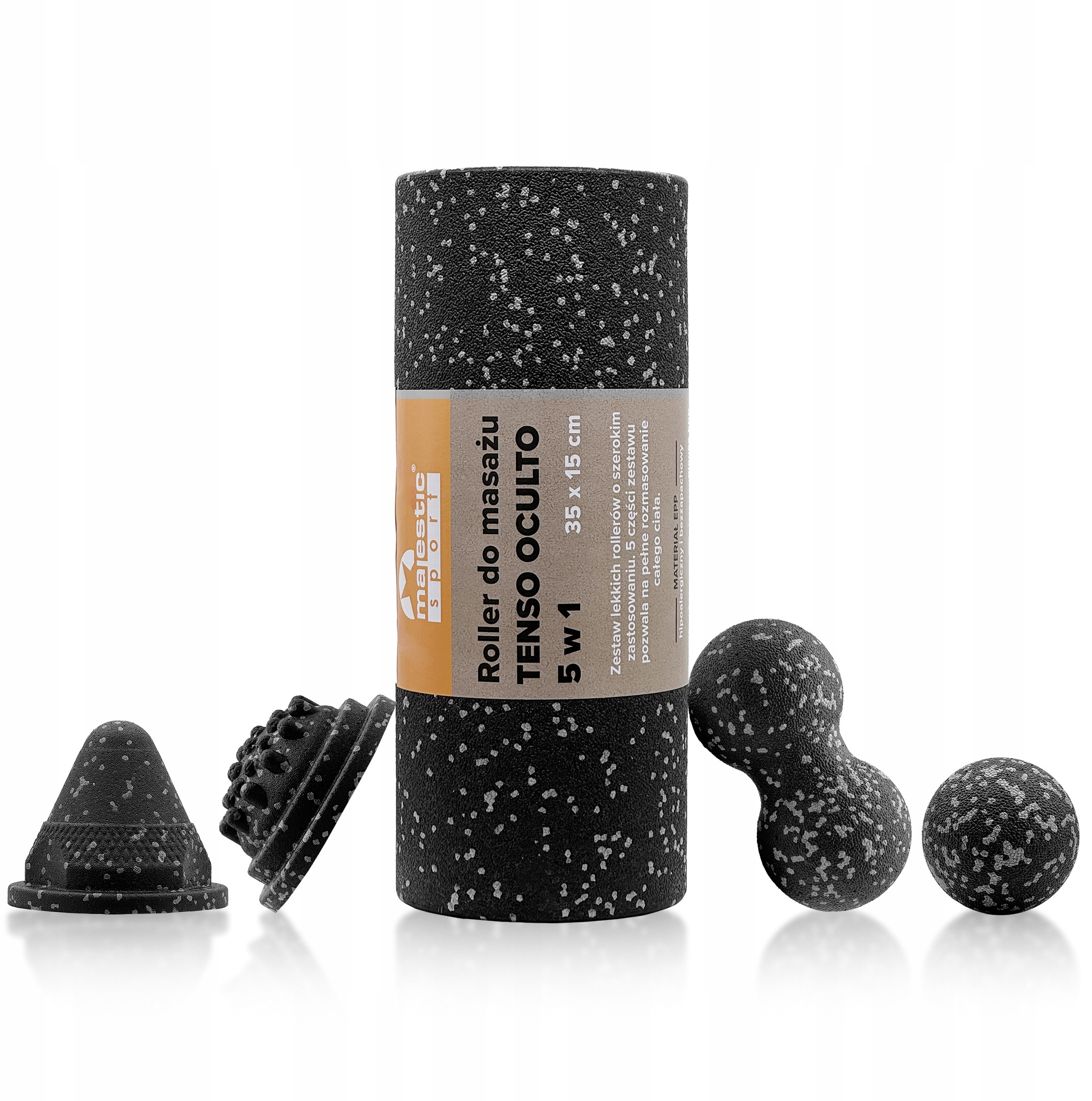 Roller do masażu Majestic Sport TENSO OCULTO 5w1 – Twoje wszechstronne narzędzie do relaksu
