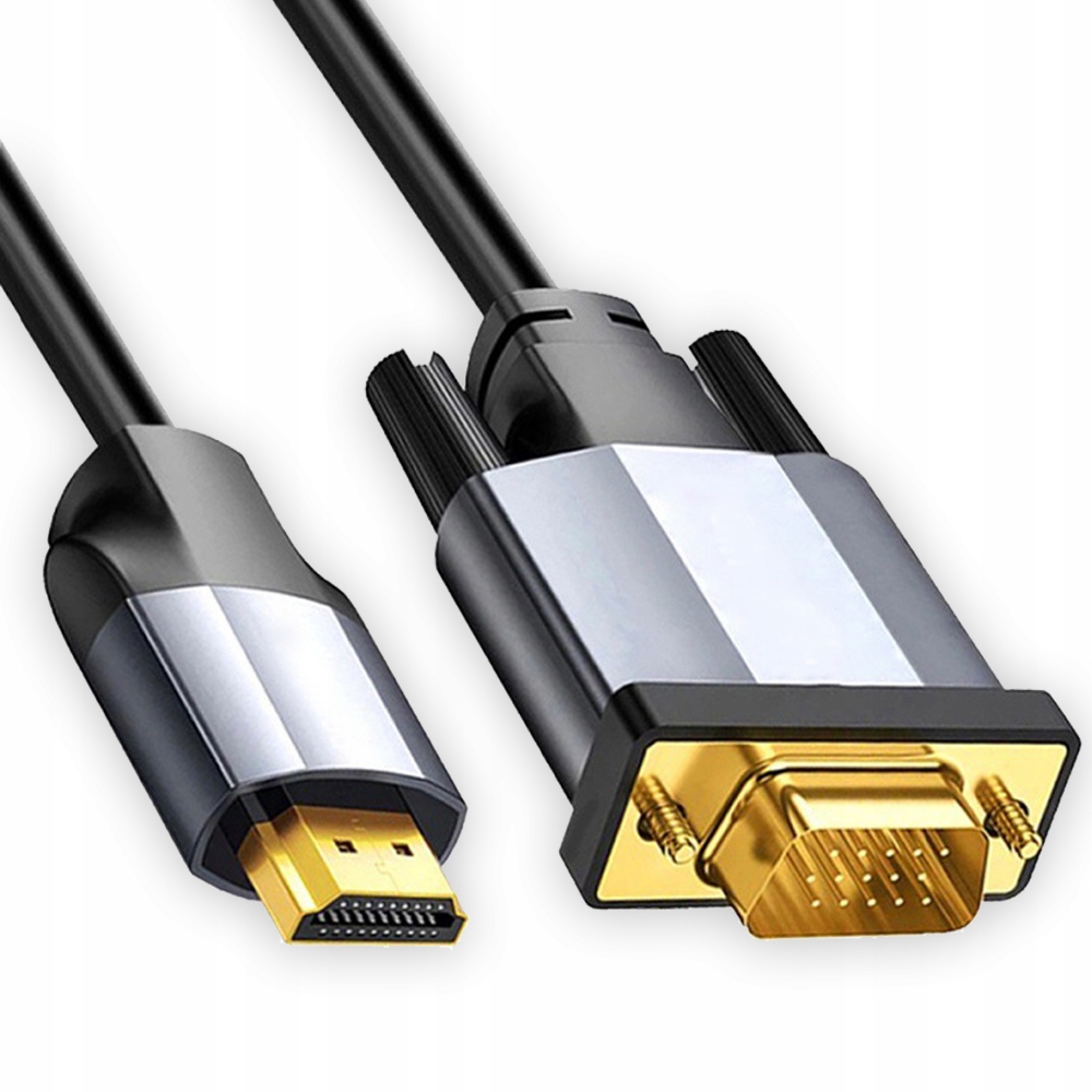 Przenośny konwerter HDMI do VGA z gniazdem mini Jack