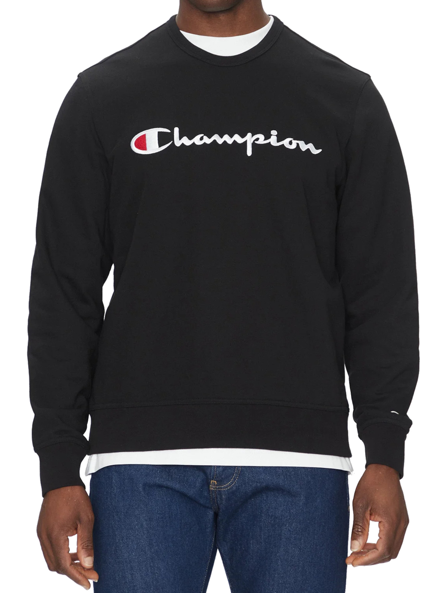Bluza męska Champion Crewneck Sweatshirt czarna 220727 KK001 L – Idealny wybór na co dzień