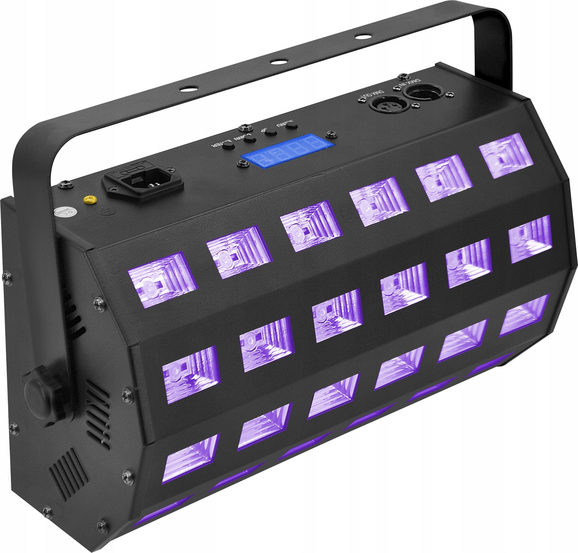 Reflektor ultrafioletowy stroboskop efekt LED - LIGHT4ME UV 24 + STROBE DMX