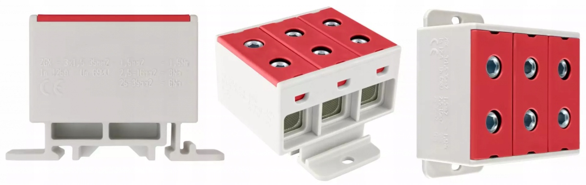 Przekrój przyłączanego przewodu – Elastyczność zastosowania od 1,5 do 35 mm²