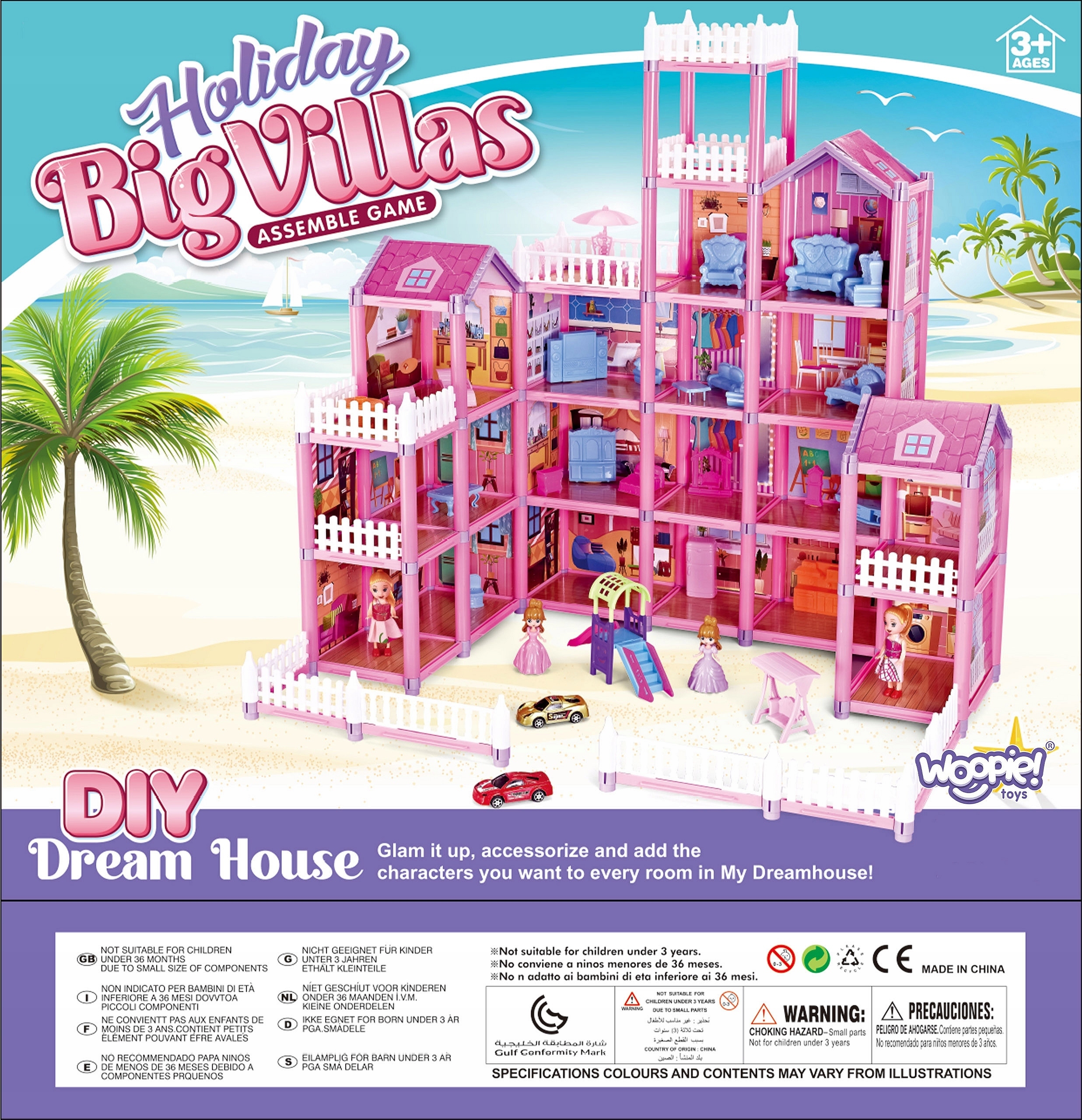 WOOPIE Mega Willa Domek dla Lalek LOVELY HOUSE 194 el. – Idealna zabawa dla małych architektów