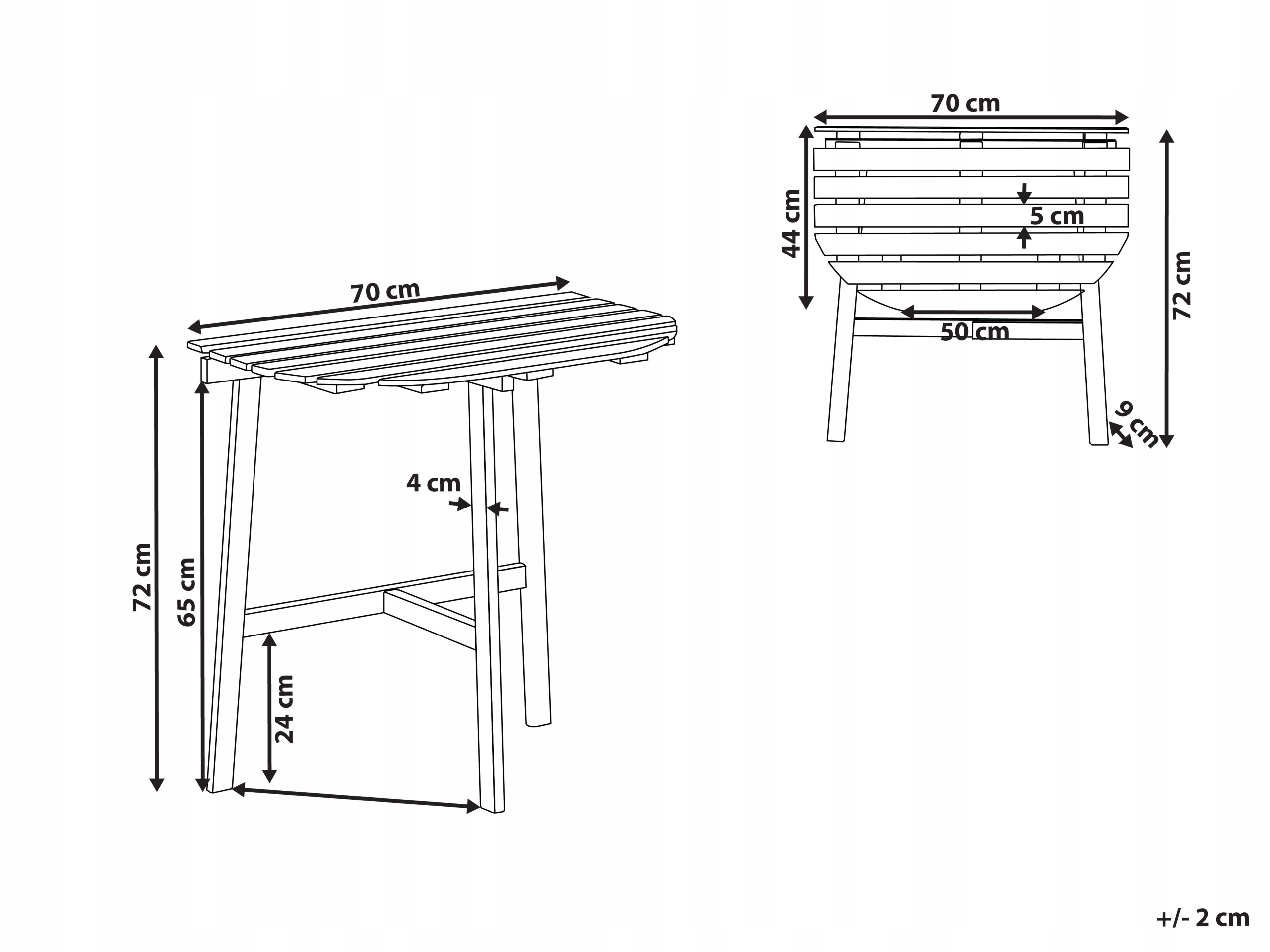 Idealny do niewielkich przestrzeni – Składany stolik ogrodowy