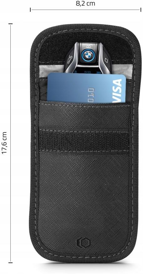 Etui Pokrowiec Blokujący Sygnał RFID Cross Black Wzór dominujący inny wzór