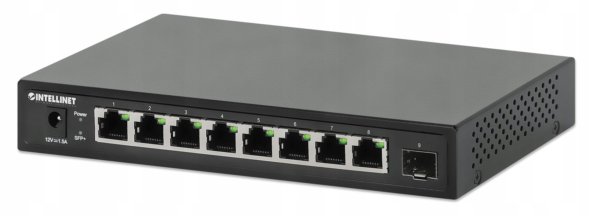 Intellinet 9-portowy przełącznik z 8 portami Ethernet 2,5 G i 1 łączem uplink SFP+ – Wydajność i niezawodność w sieci
