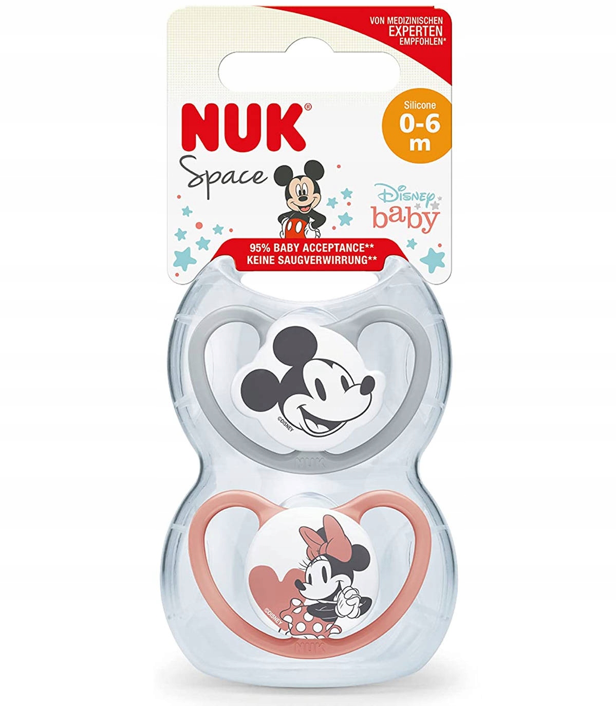 Wysokiej jakości silikonowy smoczek z motywem Mickey & Minnie