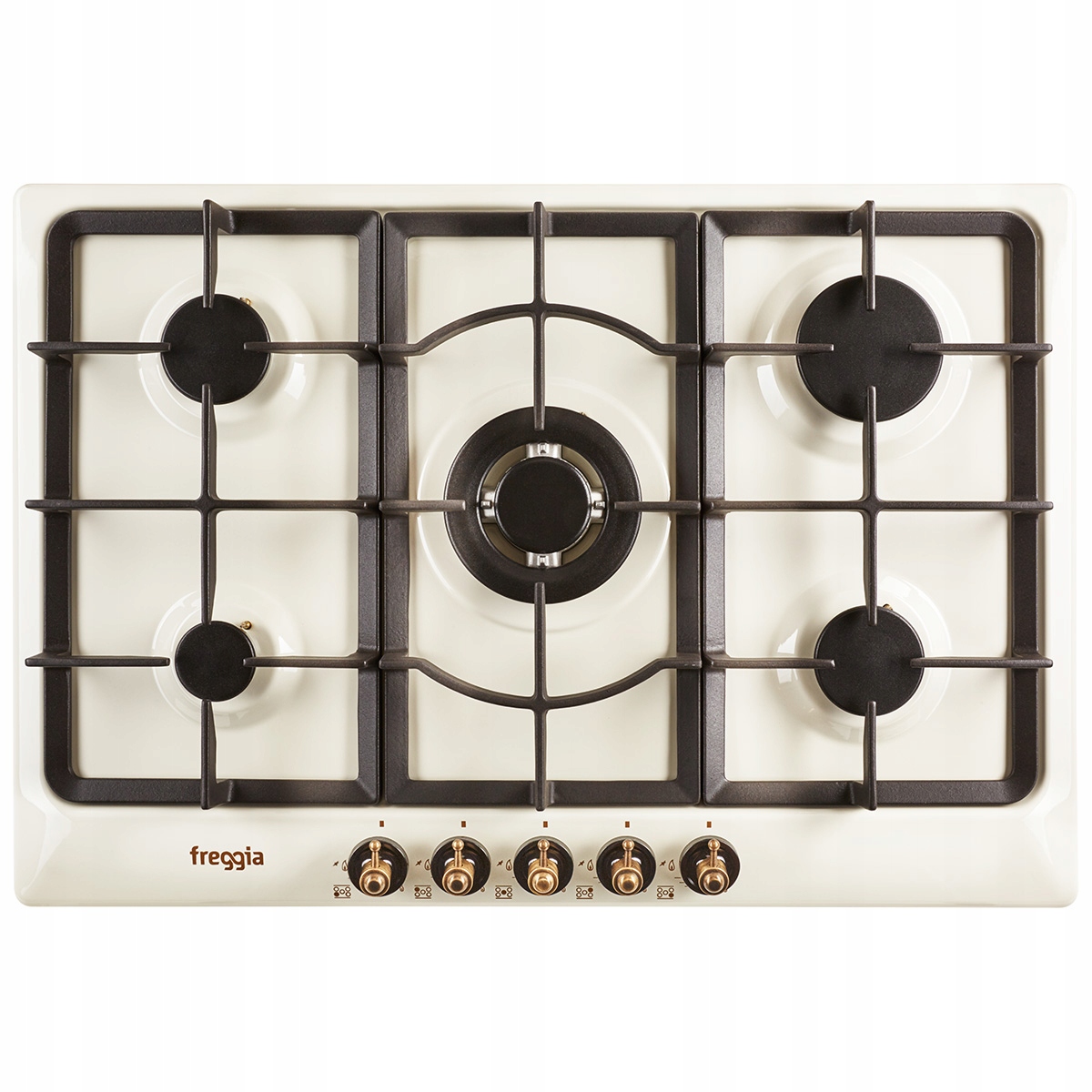 Zwiększona powierzchnia gotowania z pięcioma palnikami